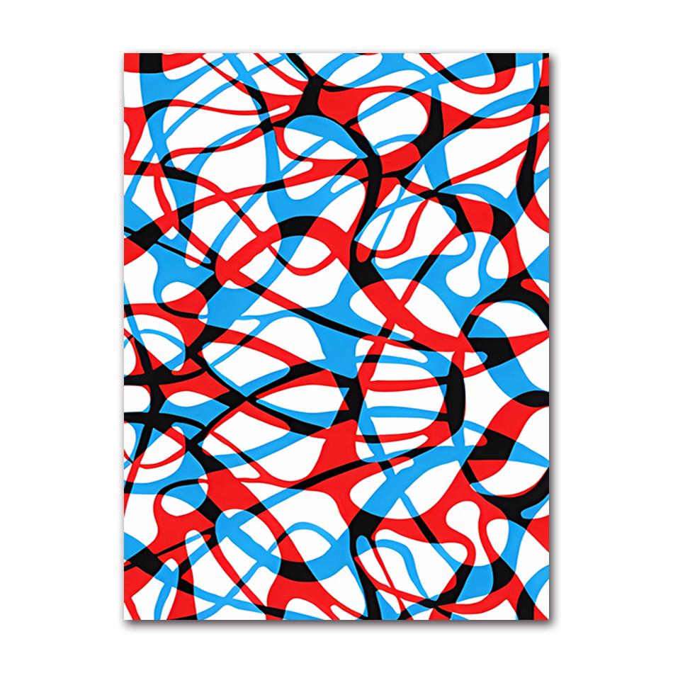 Classic Abstract Art Poster, Colorful Line Image Printing Canvas Art Painting, Used for Home Room Decoration Poster, Frameless