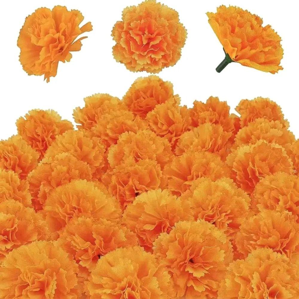 10Pcs Carnation Fake Flower Heads Colorful Artificial Mexico Flowers Mother's Day