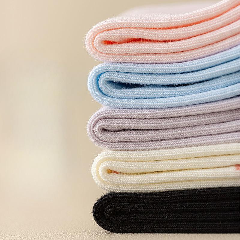 Black Fungus Lace Socks for Women, Spring and Autumn Style, Pile Socks, Cotton Socks, Summer Polka Dot Roll, Boneless Mid-calf Socks