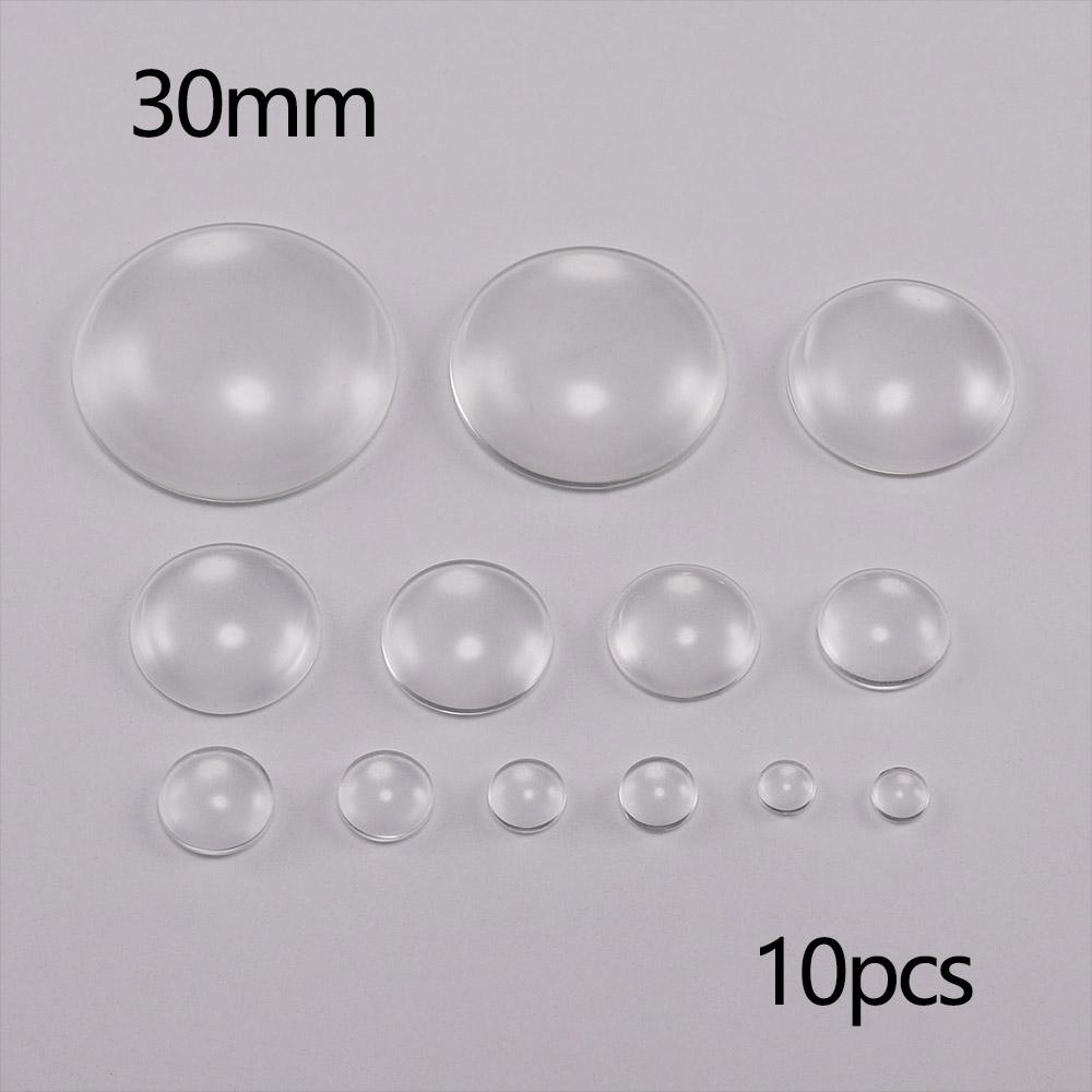 5-50Pcs/lot Transparent Round Oval Square Heart Glass Cabochon Cabochon Cameo Tray Settings For DIY Jewelry Making Supplies