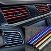 10Pcs Car Air Conditioner Decoration Strip for Vent Outlet, Universal Waterproof Bendable Air Vent Outlet Trim Decoration