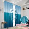 2pcs 2D Flat Printing Curtain Iceberg Success Hard Work Persistence Polyester Fabric Without Electricity Festive Curtains