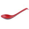 10Pcs Red And Black Melamine Porcelain Anti-Shock Spoons Dumplings Porridge Soup Spoon Restaurant Bar Kitchen Cutlery