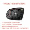 Heated Blind Spot Warning Rear Mirror Glass  Model For Toyota Rav4    Tacoma 2016- 87961-42D30 87931-42E50