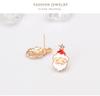 Women Santa  Christmas Ear Studs Cute Cartoon Earrings Jewelry Gifts for Ladies