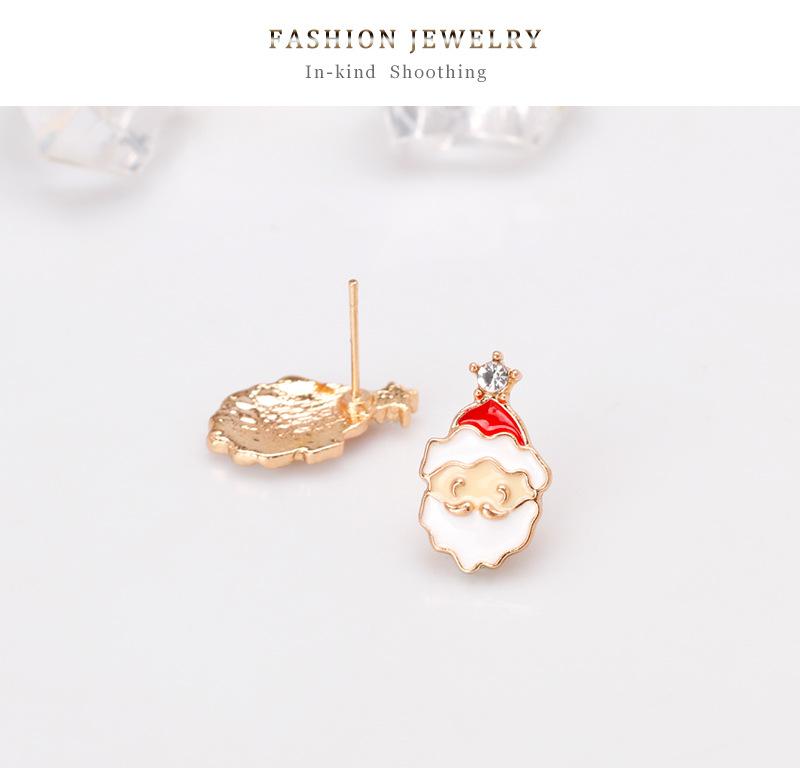 Women Santa  Christmas Ear Studs Cute Cartoon Earrings Jewelry Gifts for Ladies