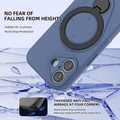 360° drehbarer magnetischer Ständer für Magsafe Handyhülle für iPhone 17 16 Pro Max Air 17Pro 16Plus Armor Stoßfeste Schutzhülle