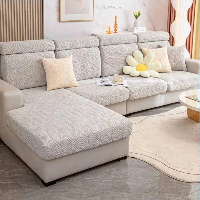 Winter Jacquard Fleece Sofa Cushion Covers Non Slip Elastic Couch Cover Universal Protective Slipcovers