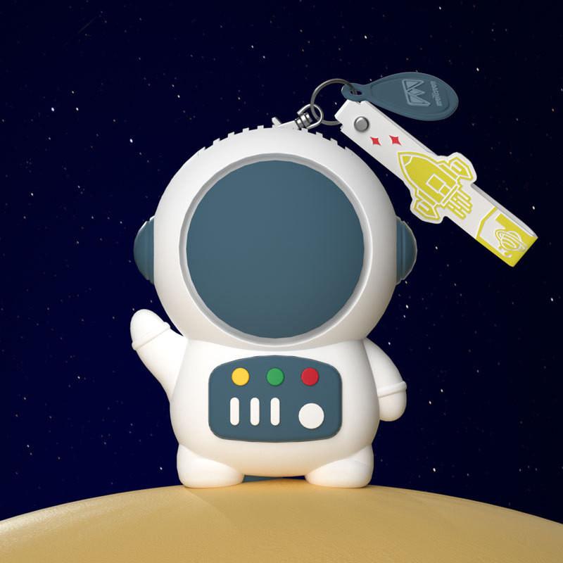 

Cute Cartoon Astronaut Fan Usb Rechargeable Mini Handheld No-blade Portable Student Fan Dark Blue