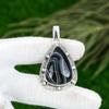 Memorial Day Sale Banded Agate Gemstone Mother Pendant Jewelry Sterling Silver