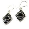Les Trésors De Lily [N8346] - Silver Black 'Navajos' Designer Earrings