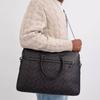 Coach Ethan 38 Logo Print Detachable Shoulder Strap Zipper Closure Coated Canvas Shoulder Crossbody Tote Bag Large Men Bags Black CV917-QBMI5