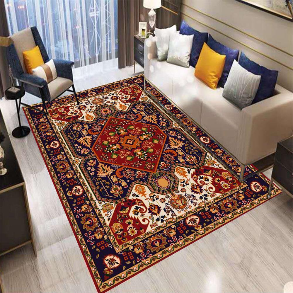 Retro Evropa Bohémský Perský Styl Koberec Obývací Pokoj Pohovka Ložnice Noční Stolek Kuchyň Vstupní Dveře Rohožka Protiskluzový Jemný Dekor Koberec