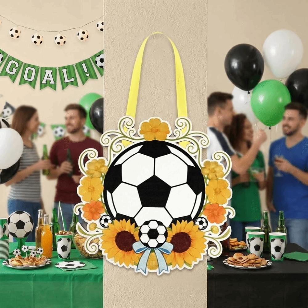 Handmade Soccer Themed Party Props Sunflower Flowers Home Decor Ornaments Fan Party