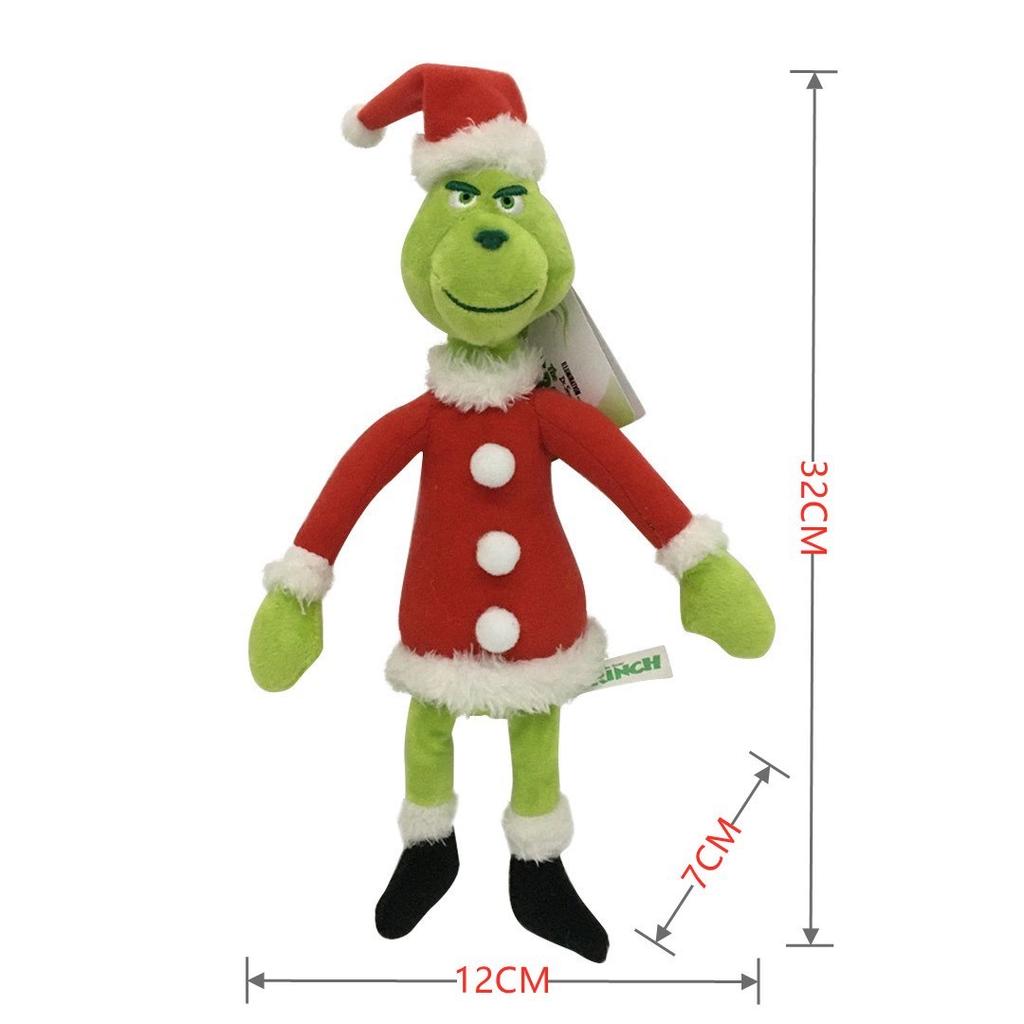 Bandai Pluszowa Lalka Grinch Zabawka Prezent Styl Kreskówkowy Zabawki dla Dzieci Szmaciana Lalka Kawaii Wystrój Pokoju Na Boże Narodzenie Pluszowe Zabawki Chłopiec i Dziewczynka.