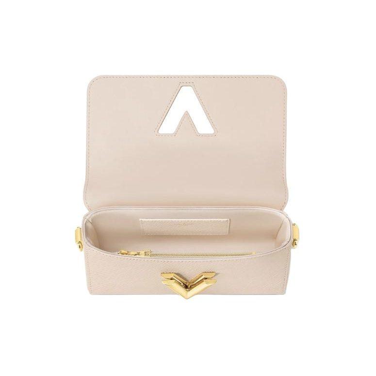 LOUIS VUITTON Twist Leather Handbag, Shoulder Bag Women's Beige M24550