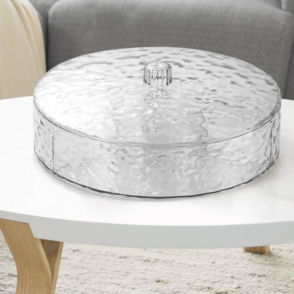 

Fashion Plastic Dried Fruit Tray Transparent with Lid Food Platter Food Storage Multi-Purpose Snackle Box Container Coffee Table