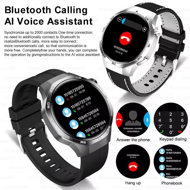 2026 New Watch GT5 Max Smart Watch HD AMOLED Screen NFC Bluetooth Call Health Waterproof Smartwatch Men Women For Huawei