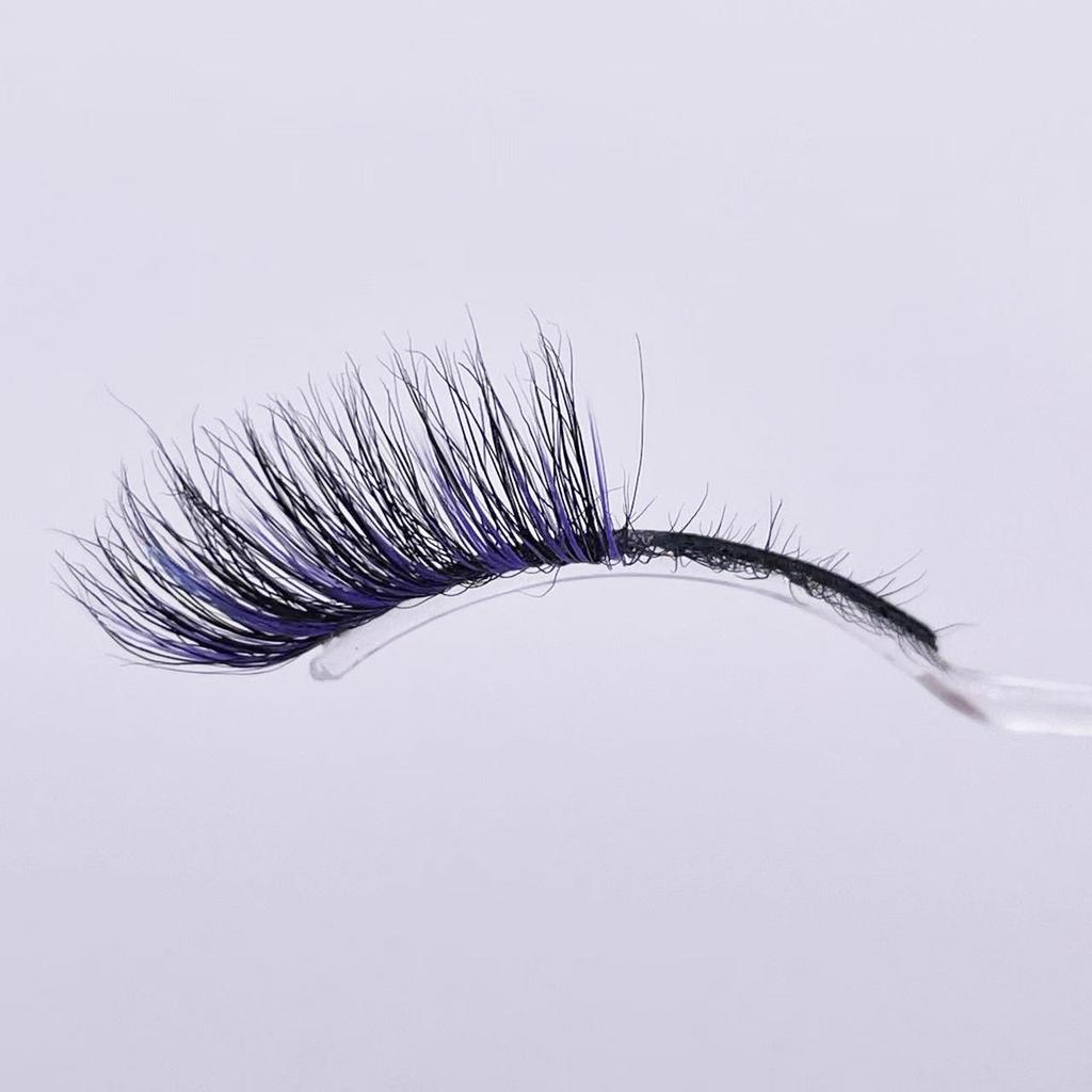 New Product Cat Eye Colored Mink Eyelashes European And American Eye Tail Lengthening Natural Eyelashes
