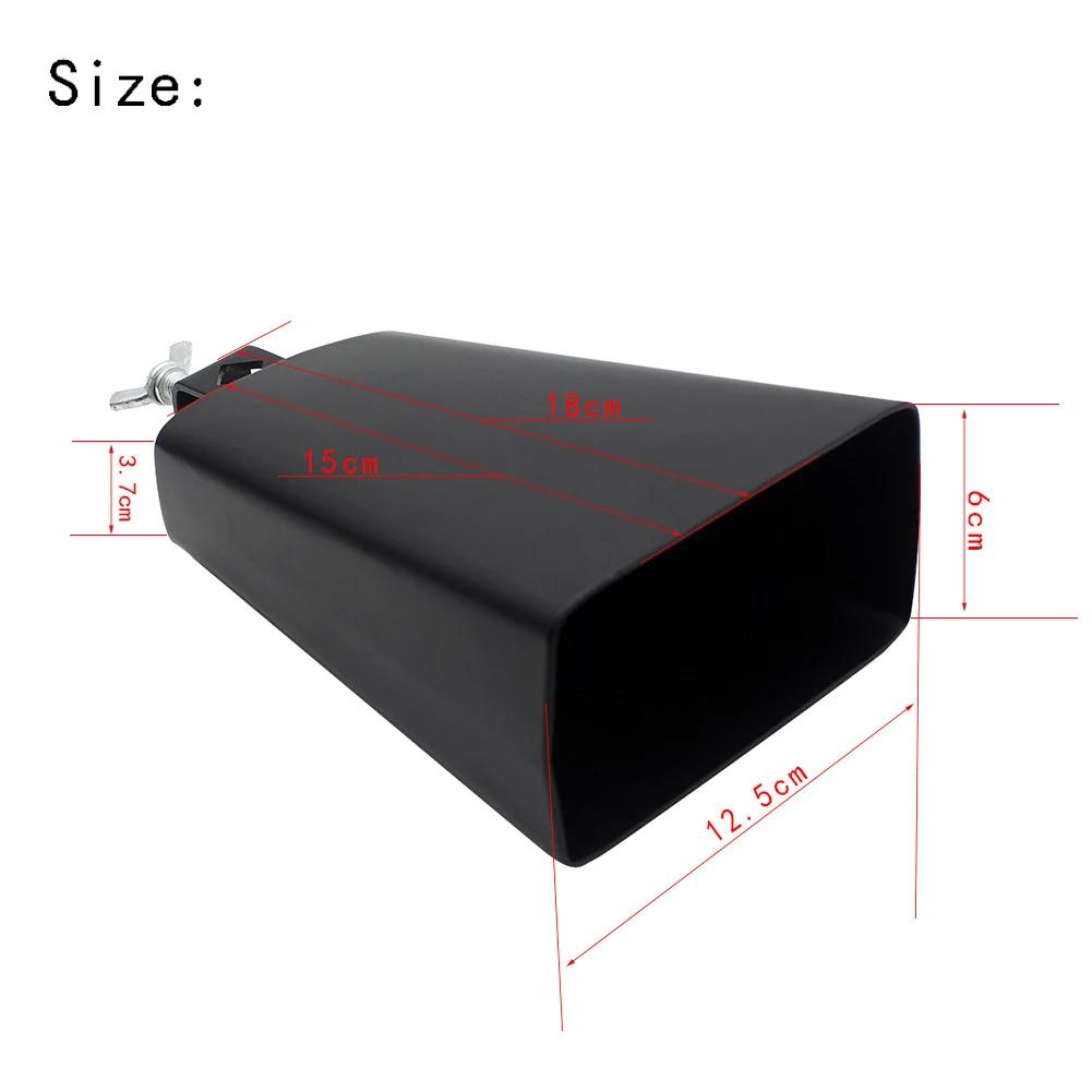 Jazz Drum Cowbell Loud Cow Bell Drums Crisp Cowbell Percussion Instruments Metal Cowbell for Concert Band Gatherings