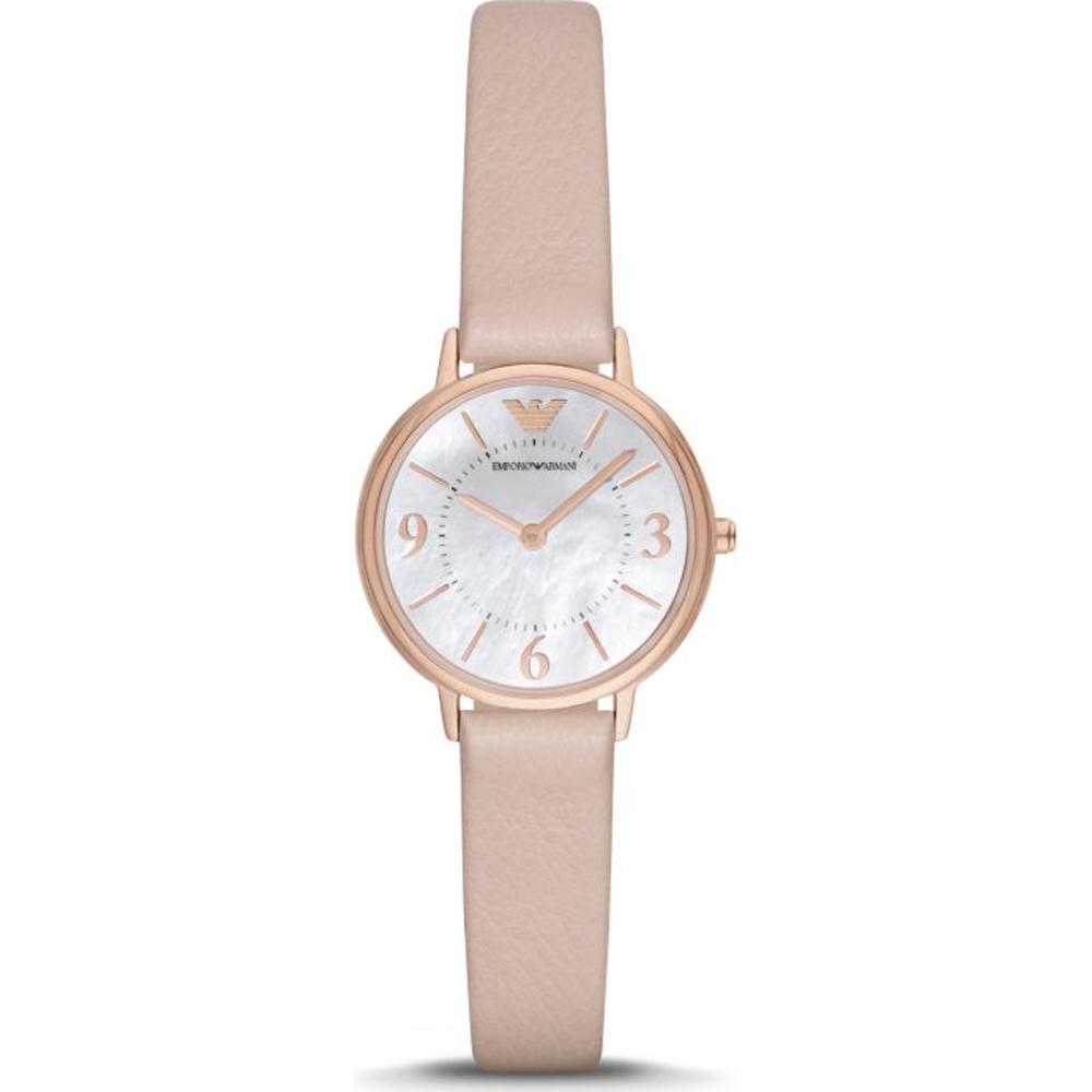 

Emporio Armani Mini Mother of pearl Beige Leather Women s Quartz Watch AR2512 мать жемчужного
