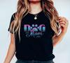 Dog Mom T-Shirt with Paw Print, Cute and Stylish Gift for Pet Lovers, Perfect Dog Mom Top for Animal Lovers, Custom Paw Print Tee for Women