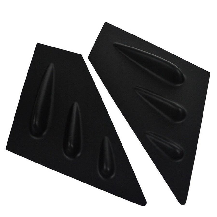 2x Matte Black Side Window Scoop Louvers Cover Trim For Subaru WRX STi 2015-2020