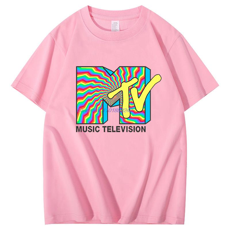 Mtv Psychedelischer Regenbogen Vintages Graphic Tee New In Tops And Tshirts Fashion Tops Tshirt Summer Cotton Mens Tshirts