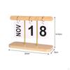 Schreibtischkalender Ständer Holzrahmen Seitenumschlag Umblätterer Ewiger Kalender für Küche Heimdekoration
