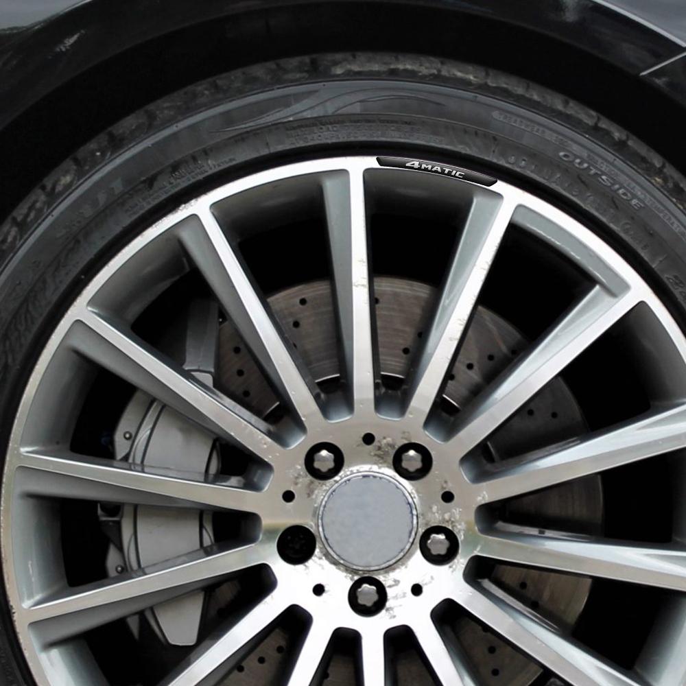 For AMG Wheel Eyebrow Sticker 4 Uds Brabus Cube Sticker AMG Tire Embellishment for Mercedes Benz Brabus 4MATIC W212 W205 W463 A/B/C/E/S/G