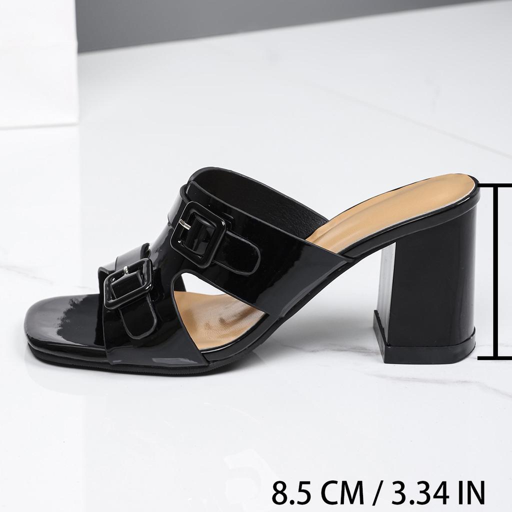 Außenhandel High-Heel-Slipper Sommer neu große Größe Römische Mode dicker Absatz Temperament Trend coole Slipper Damen