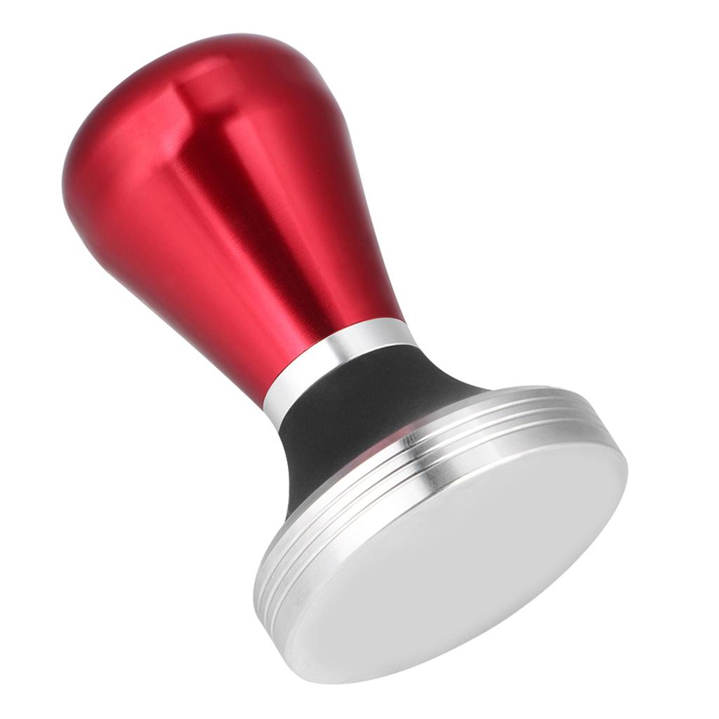 58mm Adjustable Height Stainless Steel Coffee Powder Tamper with Handle for Coffee Machine Red