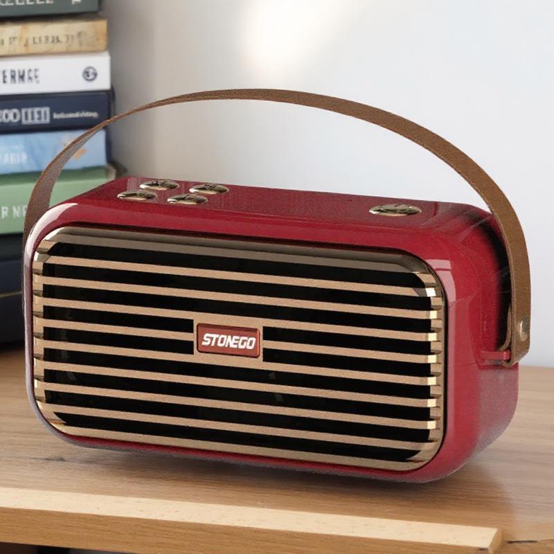 

Portable Wireless Bluetooth Speaker with Stereo Sound Extended Bass and Treble TWS Bluetooth 5.0 Support TF Card USB AUX Input червоний