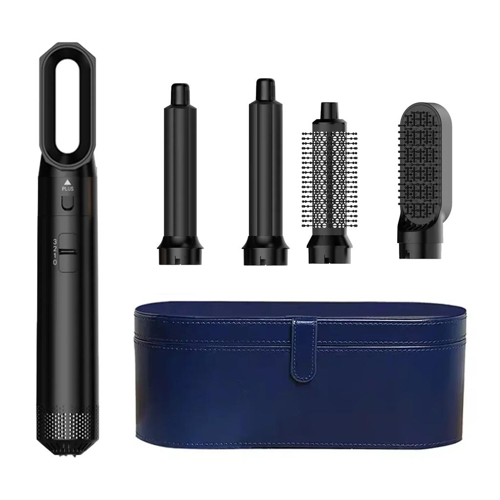 5 In 1 Hair Dryer And Hot Air Comb Brush With Curling Iron Hair Straightener For Fast Drying Curling Straightening And Styling