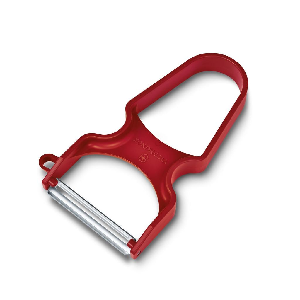 Victorinox RAPID Peeler Dishwasher with Sprout Suitable for Peeling Soft Fruits To Hard (6.0930.1) - Safe, Remover, Straight, Red. Ingredients.