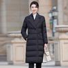 Tromen Women's Lapel Collar Mid-Length Padded Winter Coat