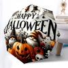Halloween Spooky Gnomes&Pumpkins DecorUmbrella with Cute Design,Portable 3-Fold Compact Umbrella for Men&Women,Valentine's Day Mother's Day