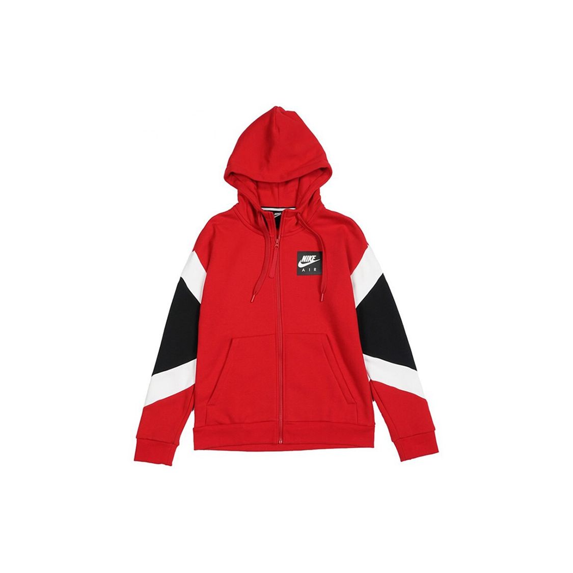 

Nike Air Hood FZ FLC Color Block Fleece Jacket Red Men CD9223-687 M