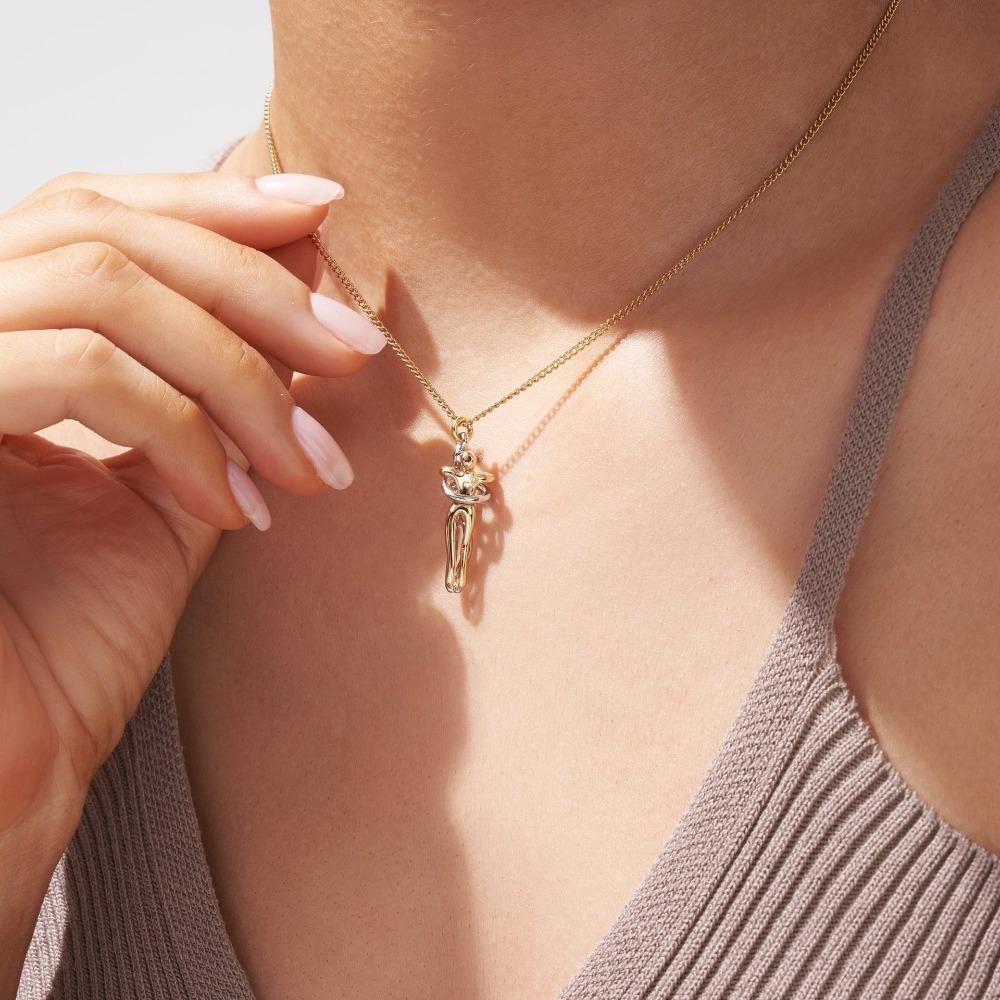 Promise Lovers Hug Necklace Punk Wedding Chain Necklaces Couple Hugging Pendant  for Women Men
