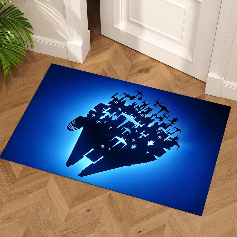 Star Wars Area Rug Design for Foyer Game Room Outdoor Entryway Antislip Carpet Anime Office Decor Perfect Birthday Christmas Gift Idea
