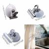 4Pcs Transparent Suction Cup Clip Detachable No Drilling Windshield Ticket Clip Reusable Multi-function Recipe Holders Holder