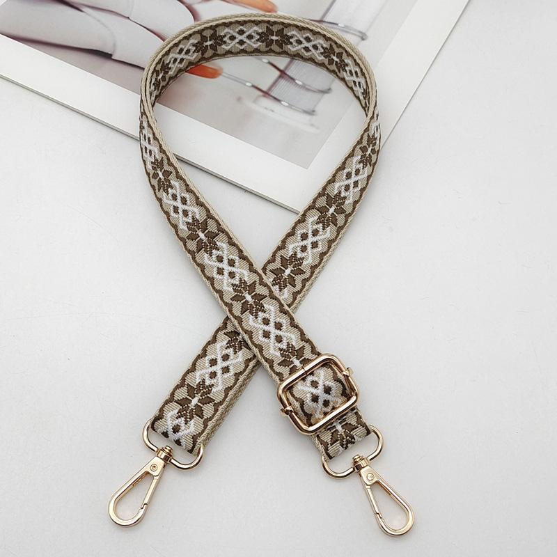 Embroidery Color Adjustable Women's Bag Strap Replaceable Ethnic Style Bag Strap Accessories Single Shoulder Crossbody Narrow