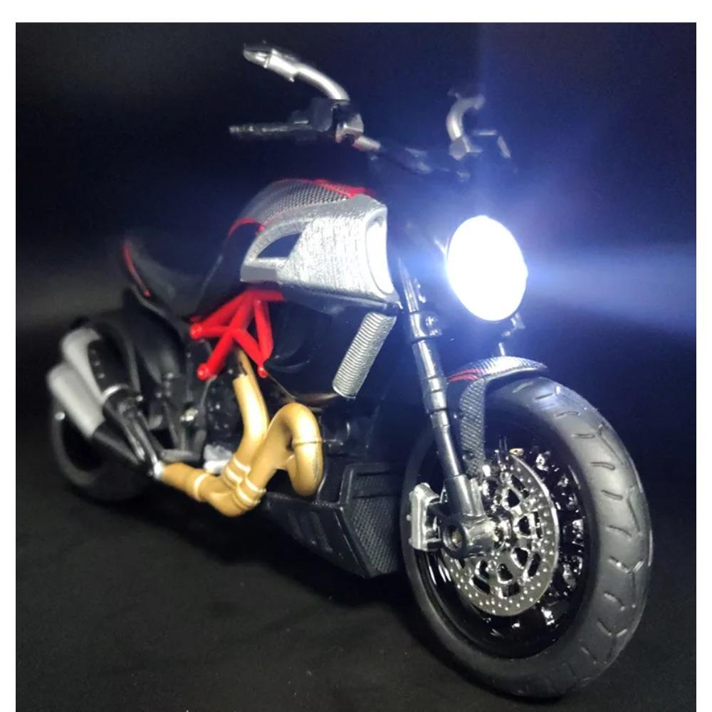 1/12 Scale Ducati Diavel Model Alloy Motorcycle Diecast Model Children's Toy Kids Gift Birthday Present for Boys Display Model