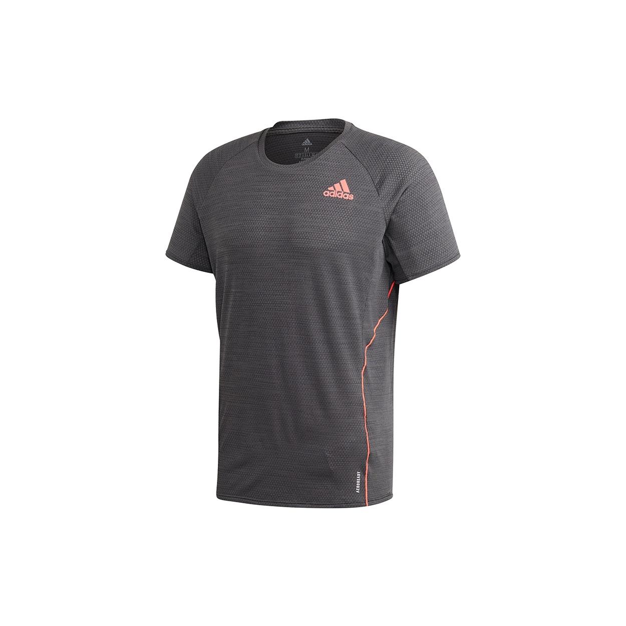 adidas Runner Tee Running Sports Training Quick Dry Short Sleeve Gray Men s GH7895 S