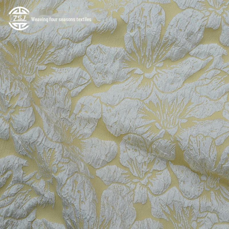 Lily Flower Jacquard Fabric for Anime Lolita Dresses