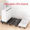 Black White Ventilated PC Rack Adjustable Under Desk CPU Holder Durable Computer Tower Stand  Floor