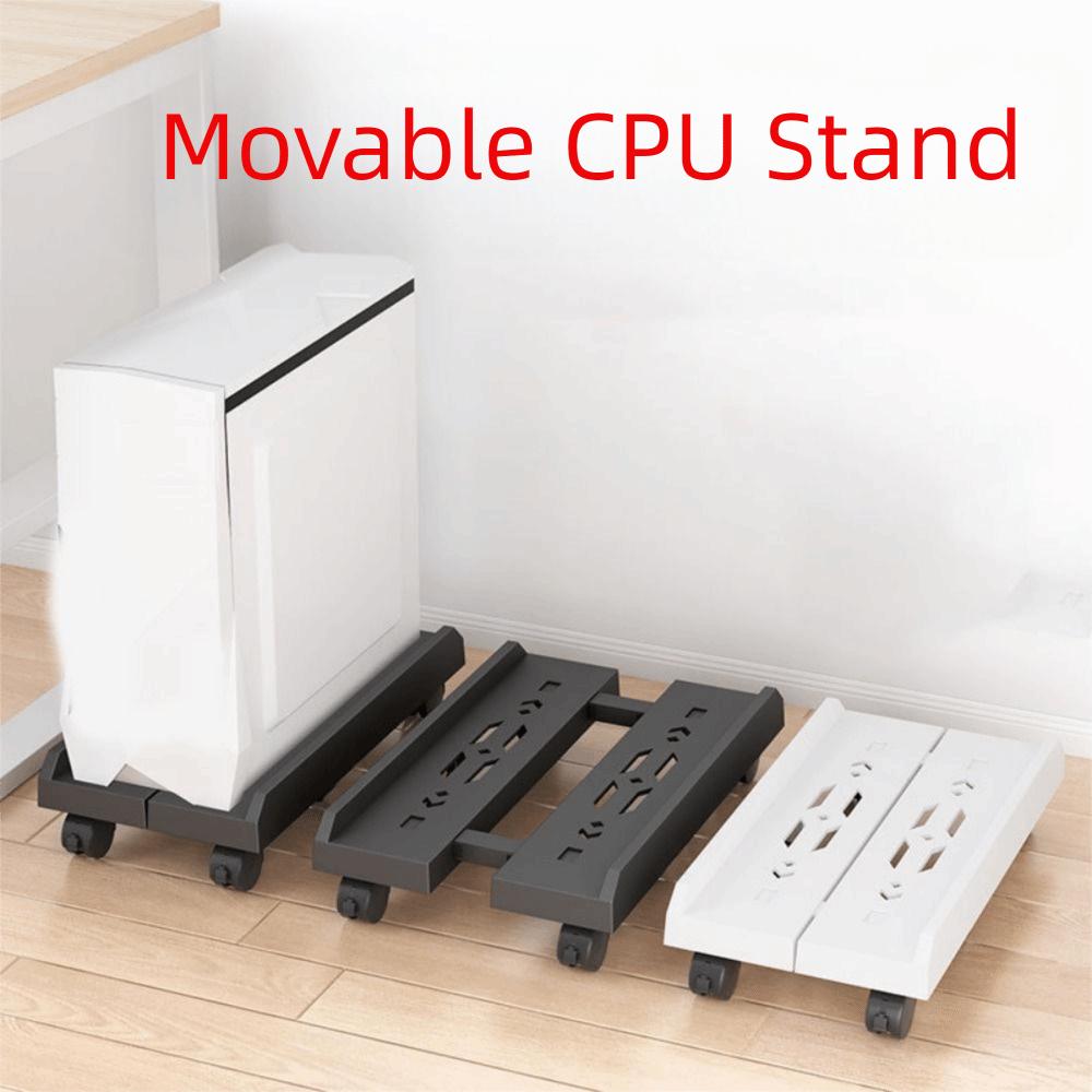 Adjustable Ventilated PC Rack Heavy-Duty Computer Tower Stand Under Desk CPU Holder  for Home