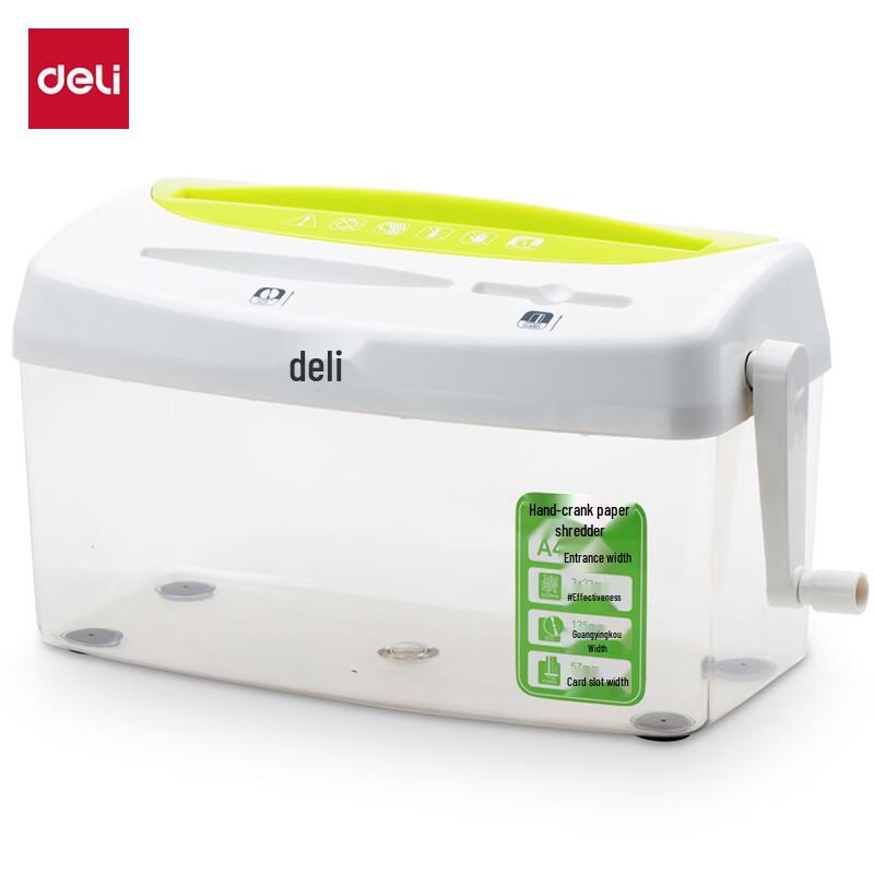 

Deli Manual Paper Shredder 9935, Level P-4 Security CN plug (adapter included)
