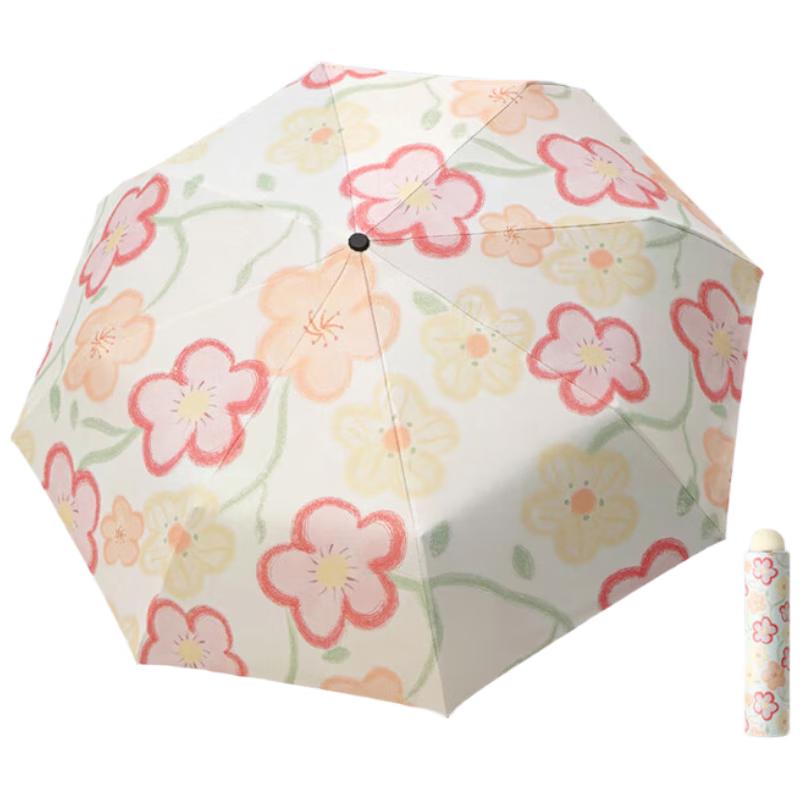Zhifeng Floral UV Protection Capsule Folding Umbrella (2-Pack)