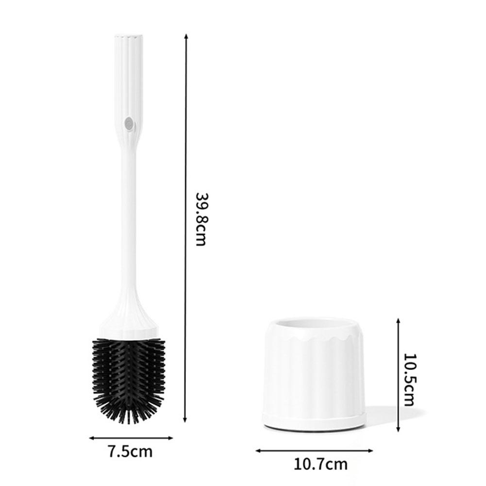 Electric Toilet Cleaner with Long Non-Slip Handle Toilet Brush and Holder Set Silicone Toilet Brush Brushes Bathroom Accessories